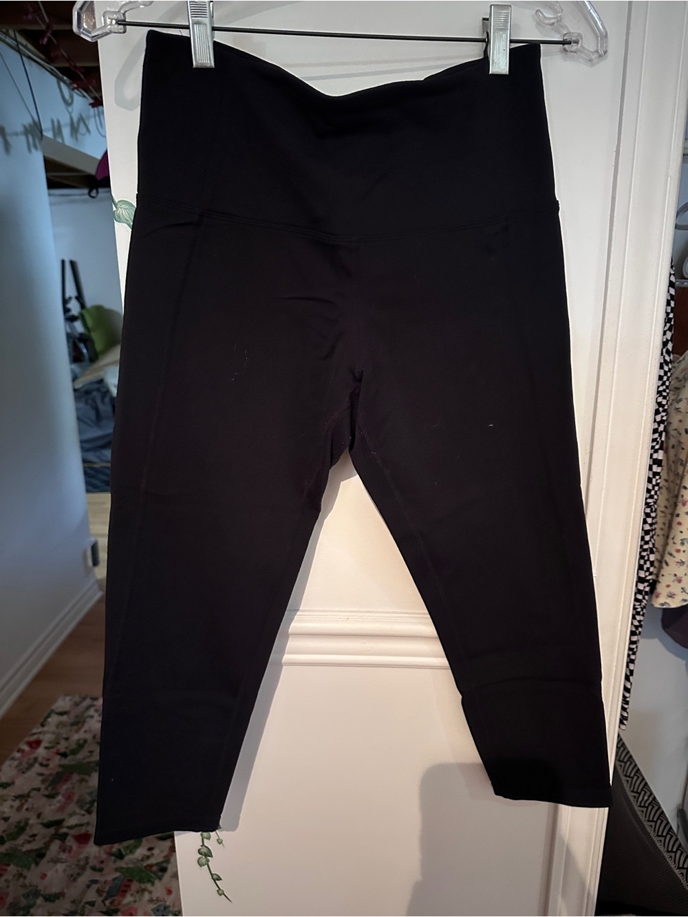 Tuff Athletics Black High-Waist 3/4 Leggings